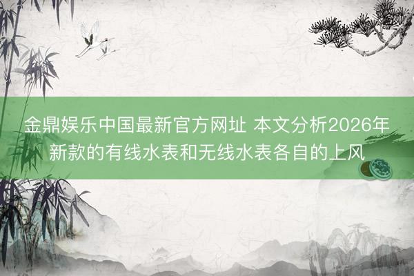 金鼎娱乐中国最新官方网址 本文分析2026年新款的有线水表和无线水表各自的上风