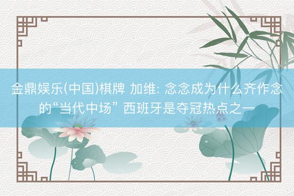 金鼎娱乐(中国)棋牌 加维: 念念成为什么齐作念的“当代中场” 西班牙是夺冠热点之一